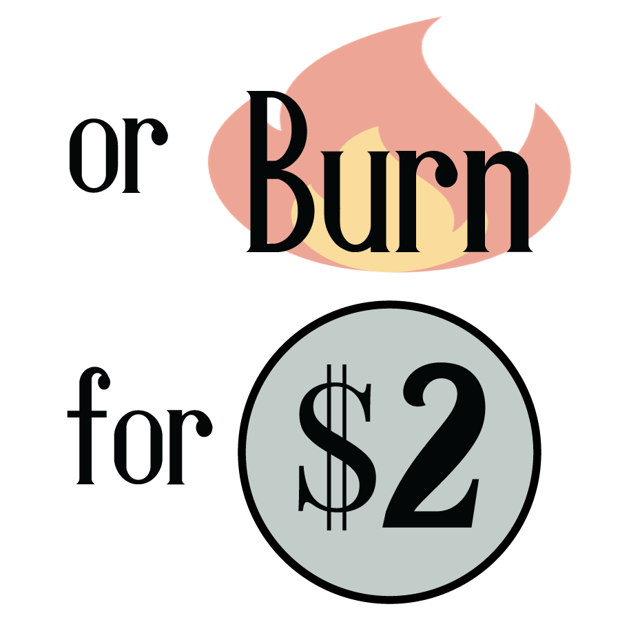 Or Burn for $2 symbol